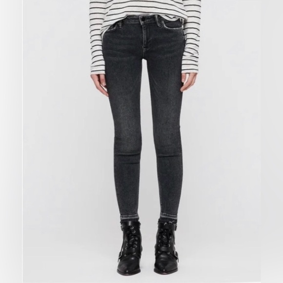 All Saints Mast Ankle TY Jeans | Size W28 | 
Dark Gray Wash | Raw hem - Picture 1 of 14